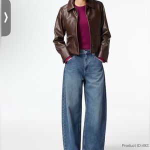 Unqlo wide straight high jeans Classic Blue Women's Jeans